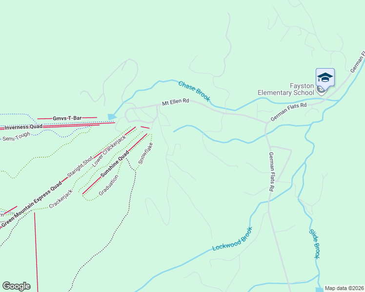 map of restaurants, bars, coffee shops, grocery stores, and more near 87 Snowside in Waitsfield