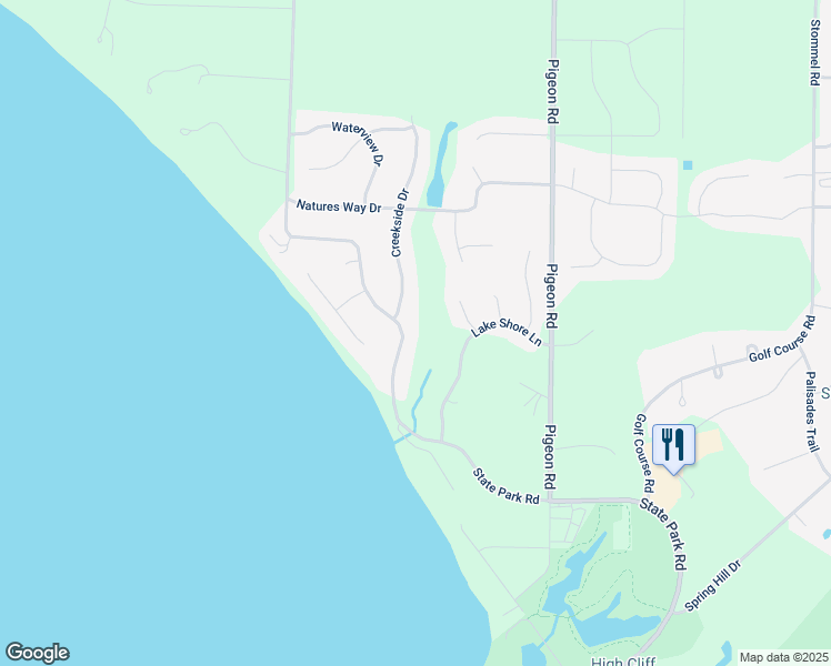 map of restaurants, bars, coffee shops, grocery stores, and more near N7846 State Park Road in Sherwood