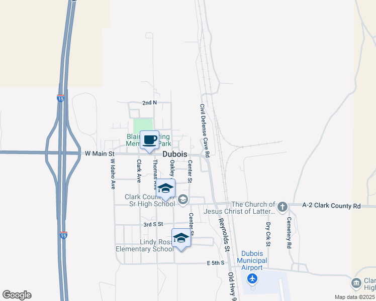 map of restaurants, bars, coffee shops, grocery stores, and more near 146-296 A-2 Clark County Road in Dubois