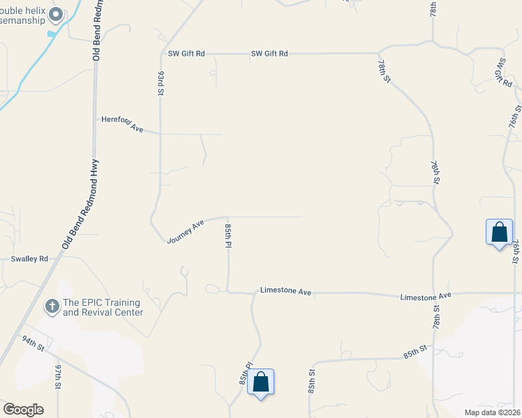 map of restaurants, bars, coffee shops, grocery stores, and more near 20930 Journey Avenue in Bend