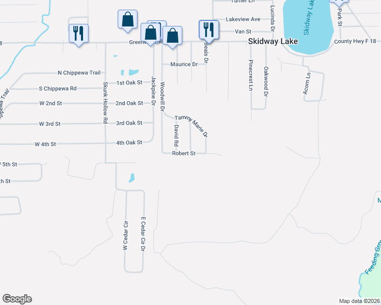 map of restaurants, bars, coffee shops, grocery stores, and more near 5599 Randy Dr in Prescott