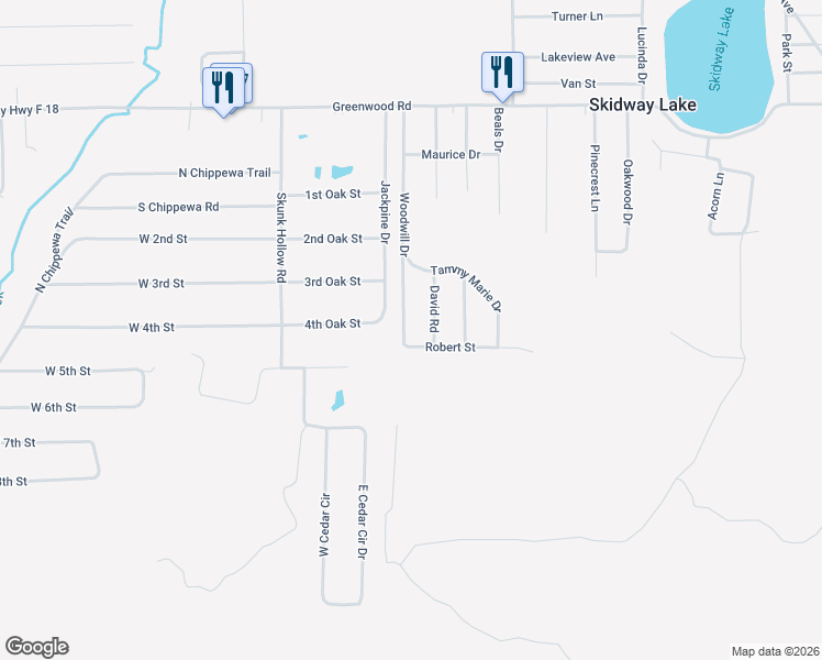 map of restaurants, bars, coffee shops, grocery stores, and more near 2084 Robert Street in Prescott