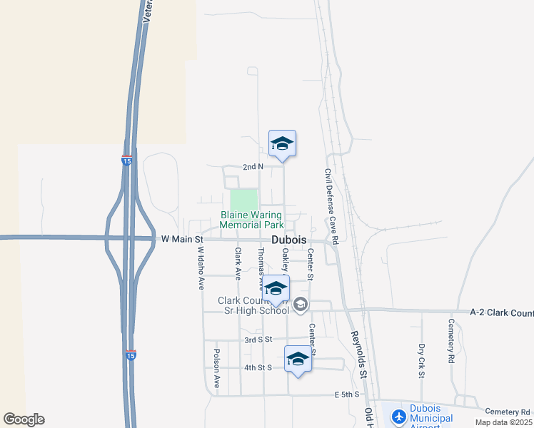 map of restaurants, bars, coffee shops, grocery stores, and more near 84 Thomas Avenue in Dubois