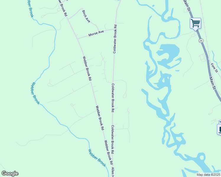 map of restaurants, bars, coffee shops, grocery stores, and more near 106 Coldwater Brook Road in Oxford