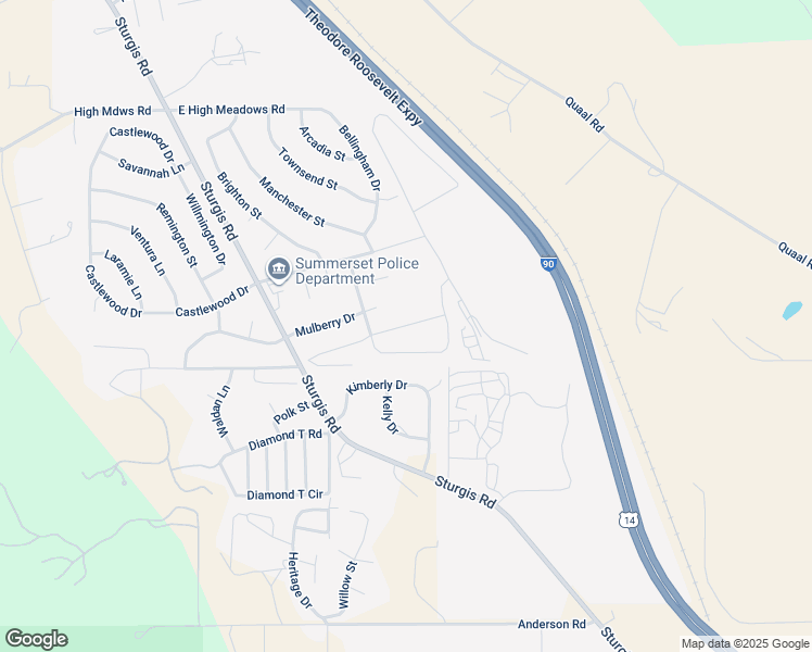 map of restaurants, bars, coffee shops, grocery stores, and more near Cambridge Place in Summerset