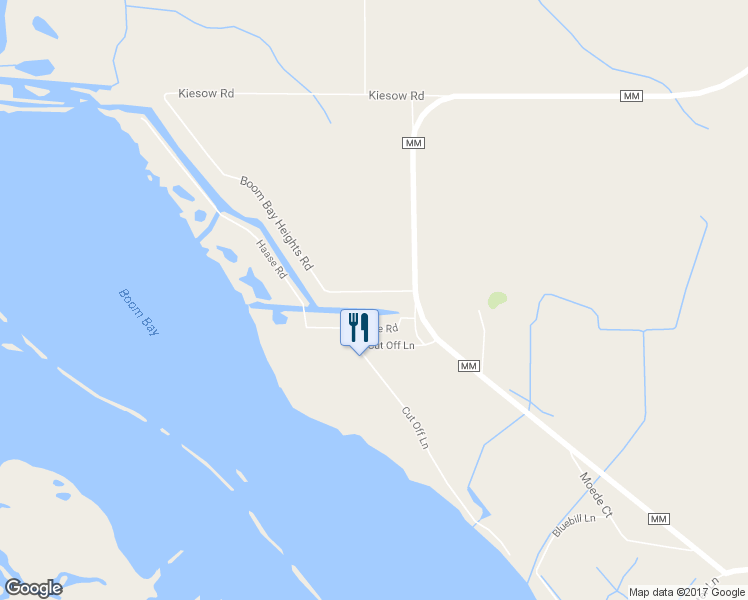 map of restaurants, bars, coffee shops, grocery stores, and more near 7631 Boom Bay Heights Road in Larsen