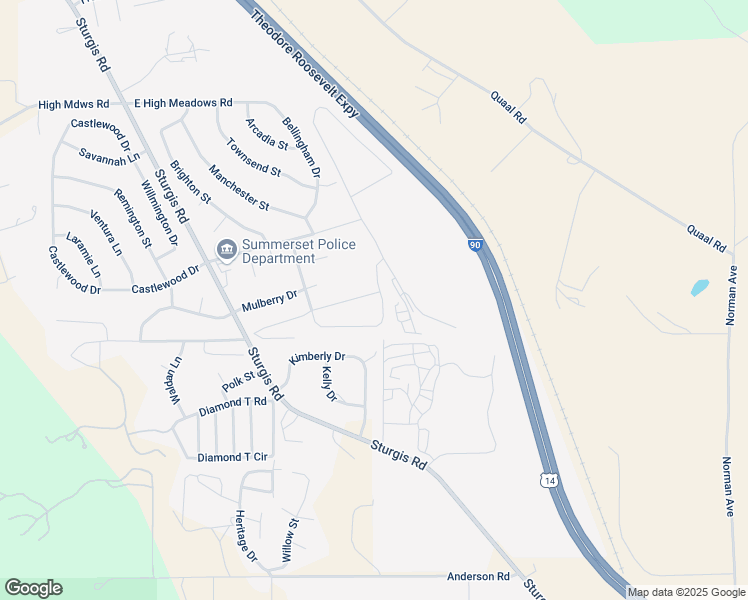 map of restaurants, bars, coffee shops, grocery stores, and more near 6534 Astoria Lane in Summerset