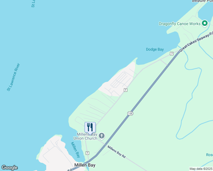 map of restaurants, bars, coffee shops, grocery stores, and more near 35097 Ash Lane in Cape Vincent