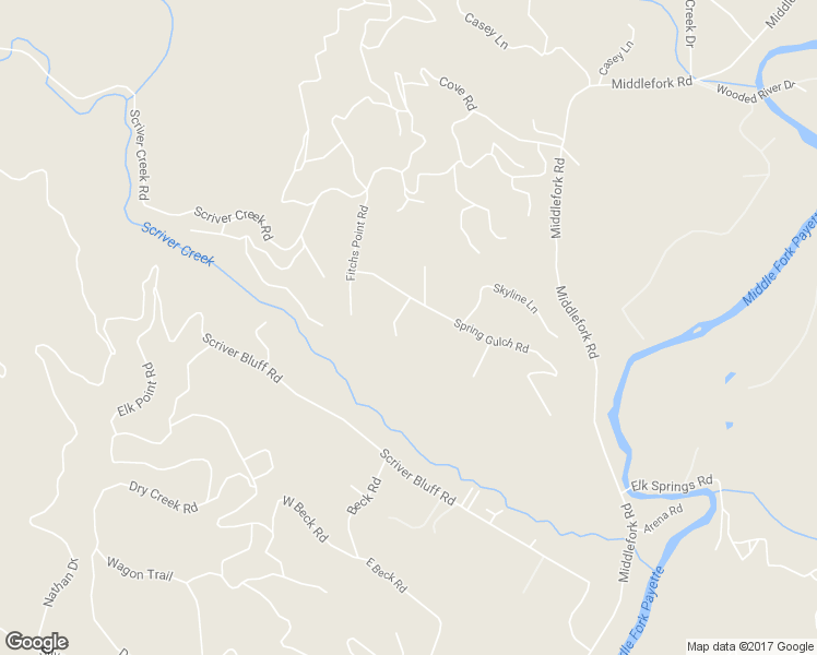 map of restaurants, bars, coffee shops, grocery stores, and more near 19 Spring Gulch Road in Garden Valley