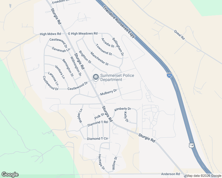 map of restaurants, bars, coffee shops, grocery stores, and more near 6790 Mulberry Drive in Summerset