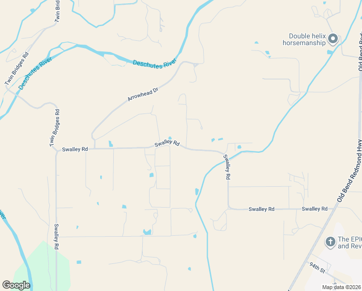 map of restaurants, bars, coffee shops, grocery stores, and more near 20420 Swalley Road in Bend