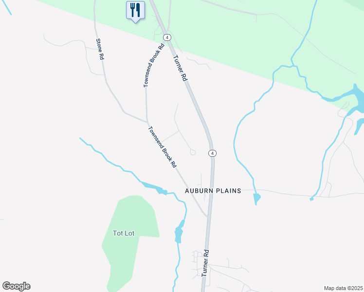 map of restaurants, bars, coffee shops, grocery stores, and more near 127 Townsend Brook Road in Auburn