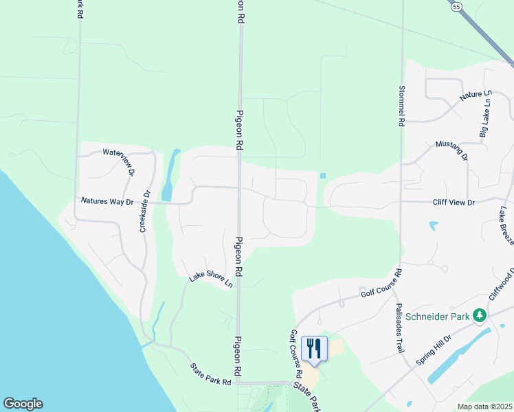 map of restaurants, bars, coffee shops, grocery stores, and more near W5065 Cherrywood Drive in Sherwood