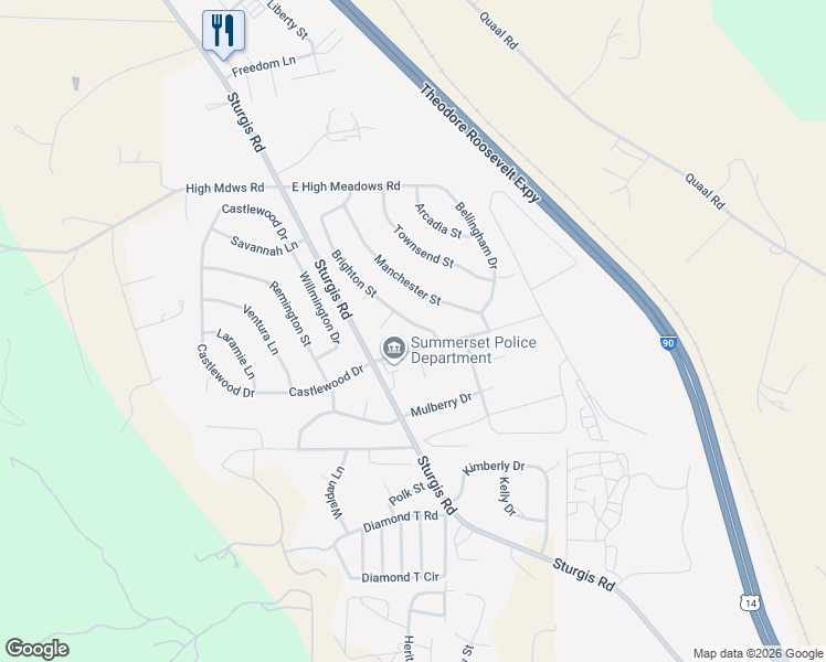map of restaurants, bars, coffee shops, grocery stores, and more near 7100 Leisure Lane in Summerset
