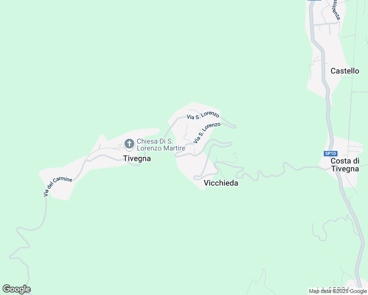 map of restaurants, bars, coffee shops, grocery stores, and more near 23 Via San Lorenzo in Tivegna