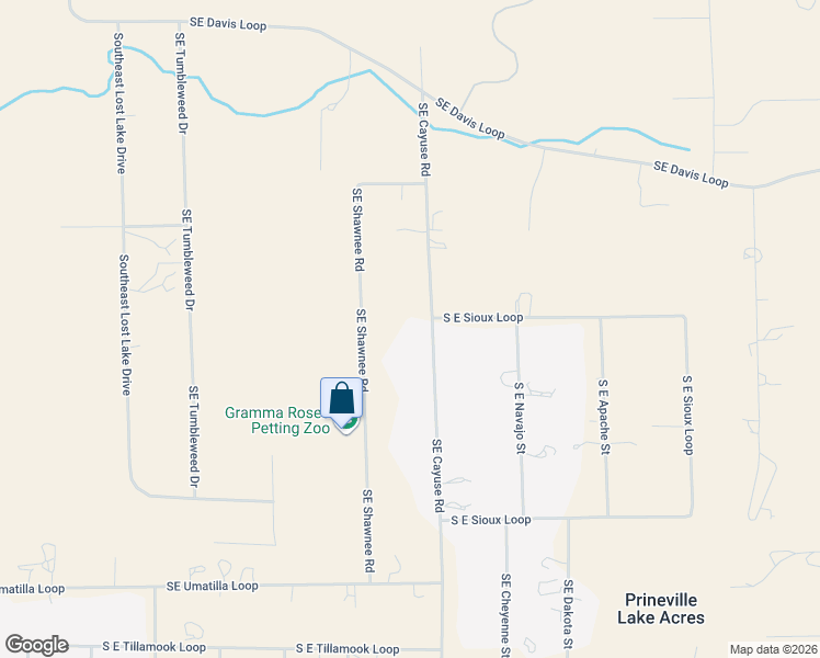 map of restaurants, bars, coffee shops, grocery stores, and more near 13357 Southeast Cayuse Road in Prineville
