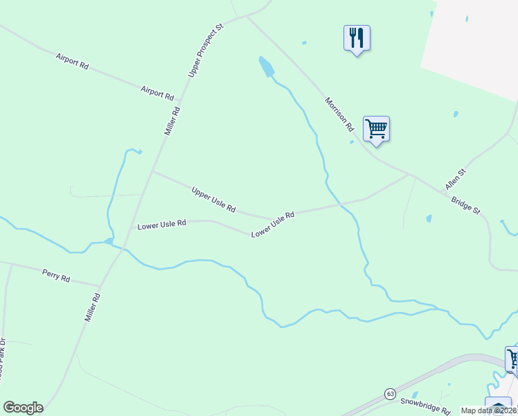 map of restaurants, bars, coffee shops, grocery stores, and more near 19 Upper Usle Rd in Barre