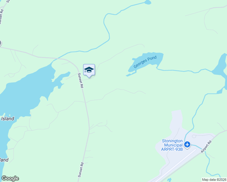 map of restaurants, bars, coffee shops, grocery stores, and more near Georges Pond Road in Stonington