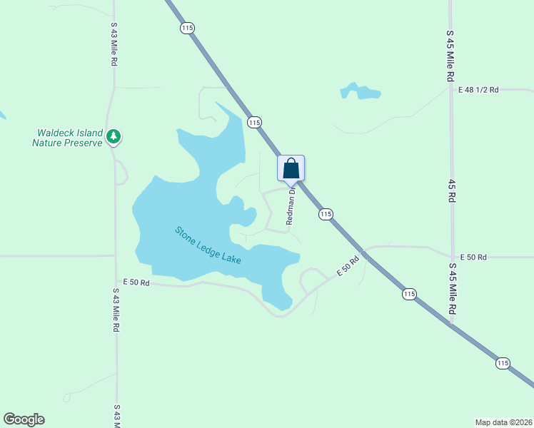 map of restaurants, bars, coffee shops, grocery stores, and more near 10801-10999 Lockwood Drive in Cadillac