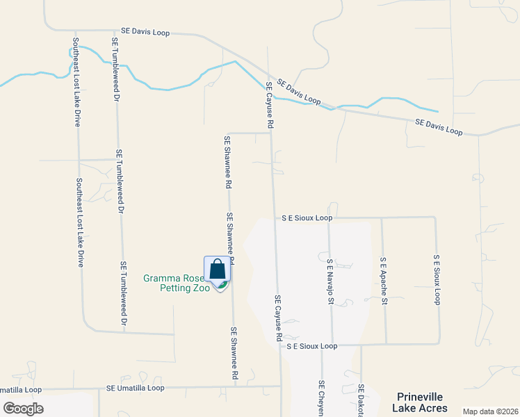 map of restaurants, bars, coffee shops, grocery stores, and more near 13357 Southeast Cayuse Road in Prineville