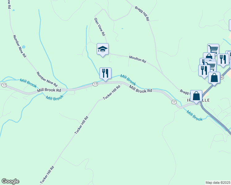 map of restaurants, bars, coffee shops, grocery stores, and more near 61 Tucker Hill Rd in Waitsfield