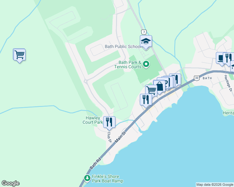 map of restaurants, bars, coffee shops, grocery stores, and more near in Bath