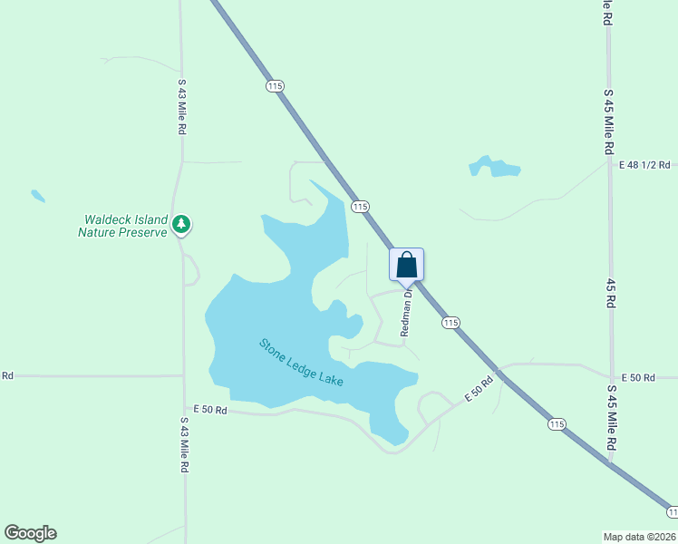 map of restaurants, bars, coffee shops, grocery stores, and more near 9301-9399 Point Lookout Drive in Cadillac