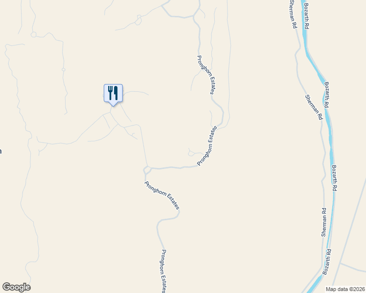 map of restaurants, bars, coffee shops, grocery stores, and more near 23113 Angler Court in Bend