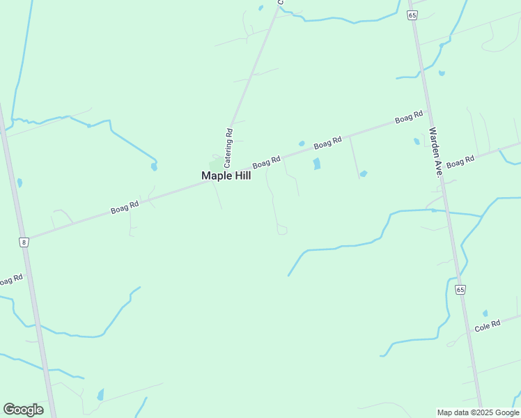 map of restaurants, bars, coffee shops, grocery stores, and more near 2665 Boag Road in East Gwillimbury
