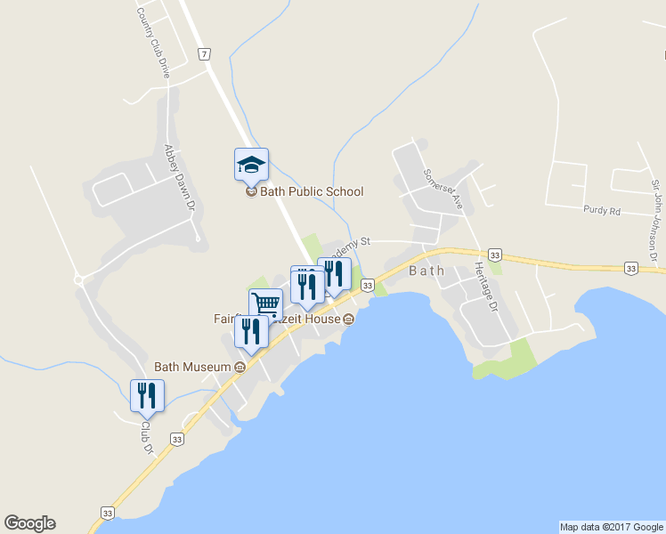 map of restaurants, bars, coffee shops, grocery stores, and more near 187 Fairfield Street in Bath