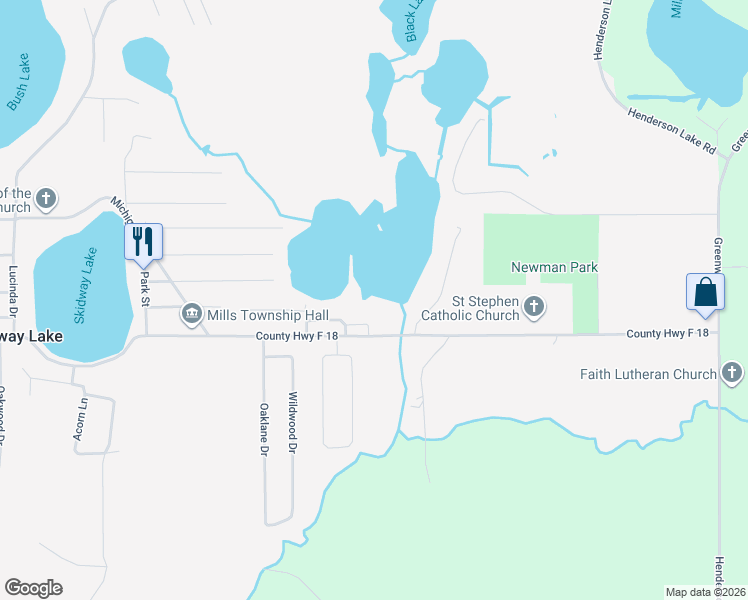 map of restaurants, bars, coffee shops, grocery stores, and more near 5201-5285 1st Street in Prescott