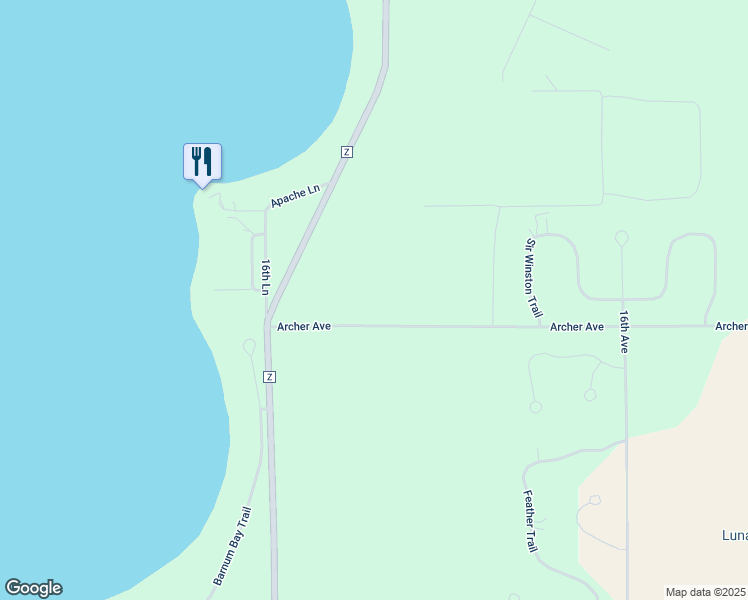 map of restaurants, bars, coffee shops, grocery stores, and more near 1678 Archer Avenue in Nekoosa