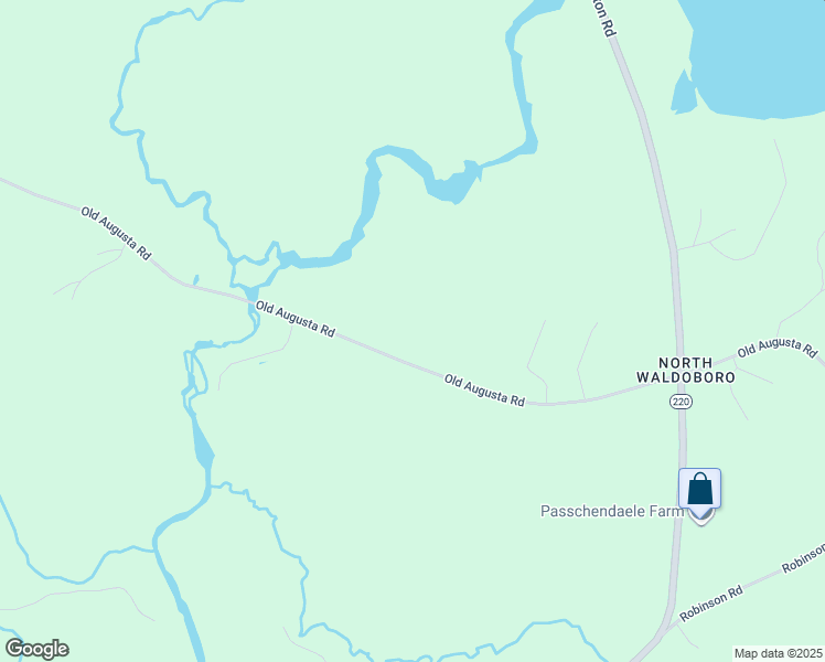 map of restaurants, bars, coffee shops, grocery stores, and more near 1899 Old Augusta Road in Waldoboro