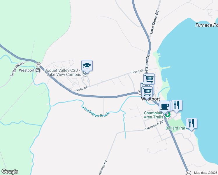 map of restaurants, bars, coffee shops, grocery stores, and more near 56 Sisco Street in Westport