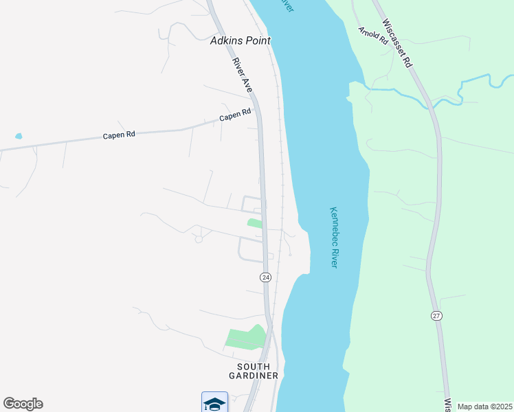 map of restaurants, bars, coffee shops, grocery stores, and more near 665 River Avenue in Gardiner
