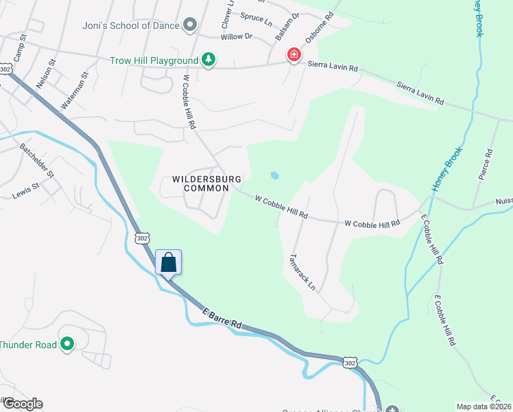 map of restaurants, bars, coffee shops, grocery stores, and more near 116 West Cobble Hill Road in Barre