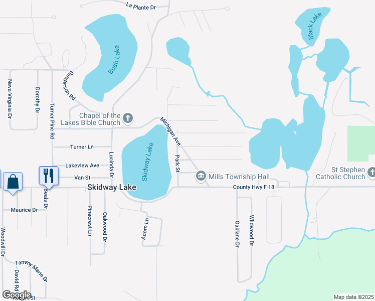 map of restaurants, bars, coffee shops, grocery stores, and more near 5137-5213 Michigan Ave in Prescott