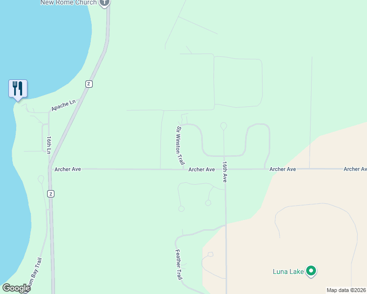 map of restaurants, bars, coffee shops, grocery stores, and more near 407 Sir Winston Trail in Nekoosa