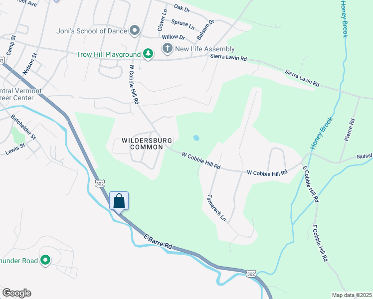 map of restaurants, bars, coffee shops, grocery stores, and more near 109 West Cobble Hill Road in Barre