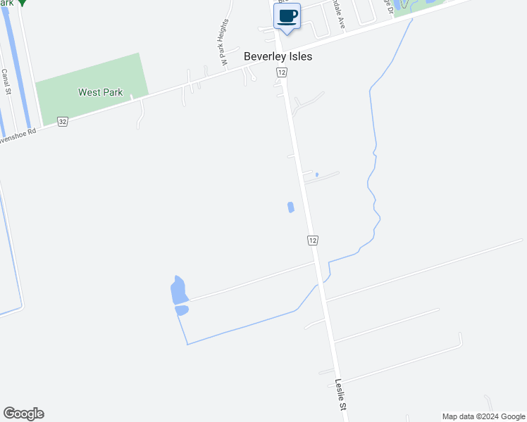 map of restaurants, bars, coffee shops, grocery stores, and more near 22478 Leslie Street in East Gwillimbury