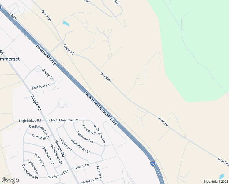 map of restaurants, bars, coffee shops, grocery stores, and more near 10825 Quaal Road in Black Hawk