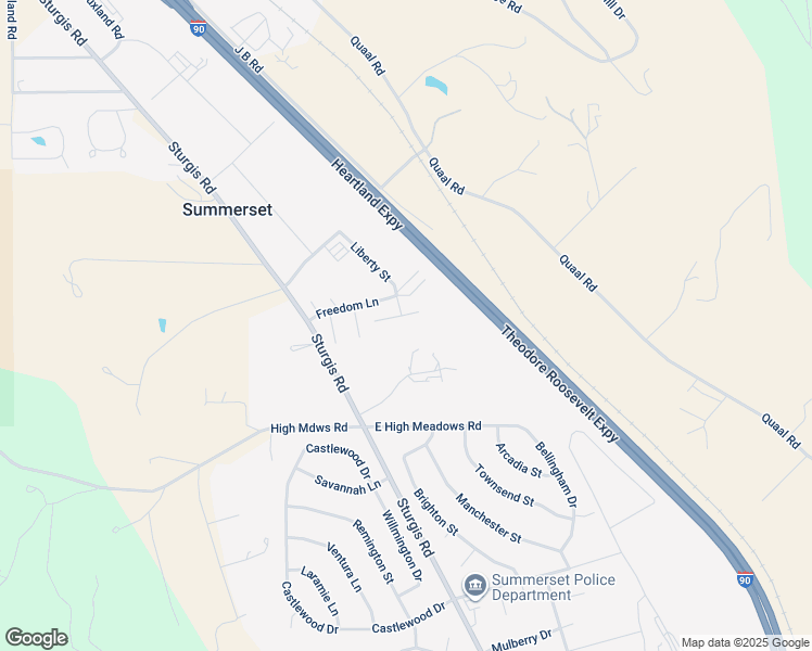 map of restaurants, bars, coffee shops, grocery stores, and more near 702 Freedom Court in Summerset