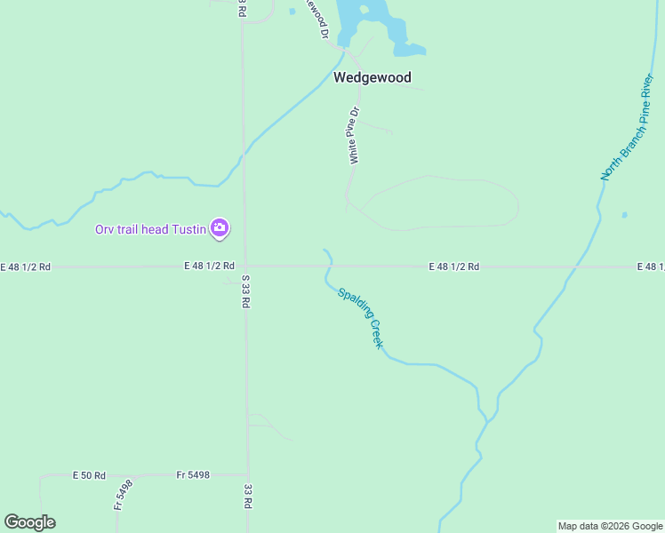 map of restaurants, bars, coffee shops, grocery stores, and more near 4225 East 48 1/2 Road in Cadillac