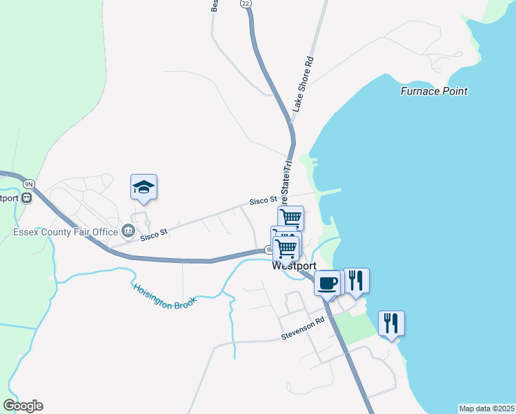 map of restaurants, bars, coffee shops, grocery stores, and more near 106 Sisco Street in Westport