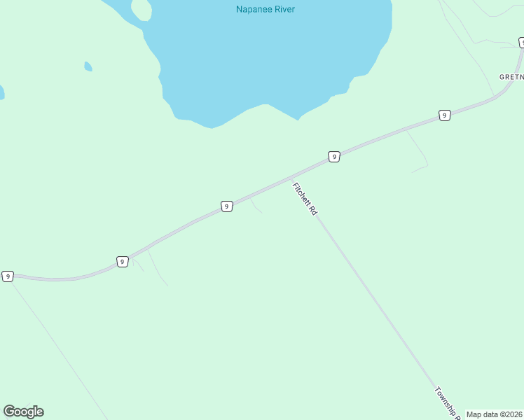map of restaurants, bars, coffee shops, grocery stores, and more near 1524 County Road 9 in Greater Napanee