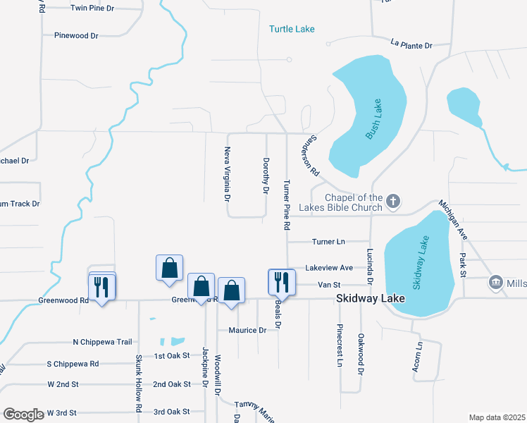 map of restaurants, bars, coffee shops, grocery stores, and more near 2000-2098 Billie Lee Court in Prescott