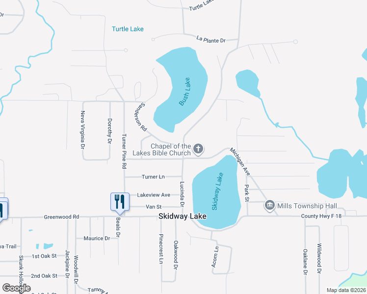 map of restaurants, bars, coffee shops, grocery stores, and more near 2299 Sanderson Road in Prescott