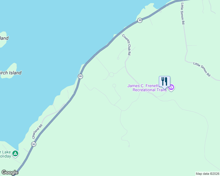 map of restaurants, bars, coffee shops, grocery stores, and more near 31 Robinwood Ln in Tupper Lake