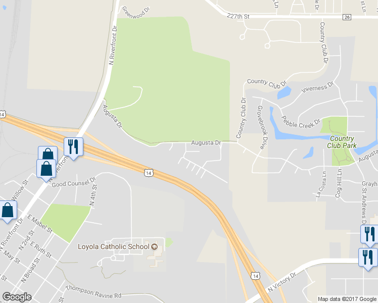 map of restaurants, bars, coffee shops, grocery stores, and more near 812 Pinnacle Path in Mankato