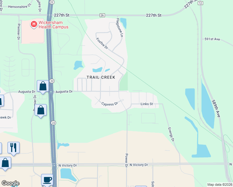 map of restaurants, bars, coffee shops, grocery stores, and more near 716 Fieldcrest Drive in Mankato